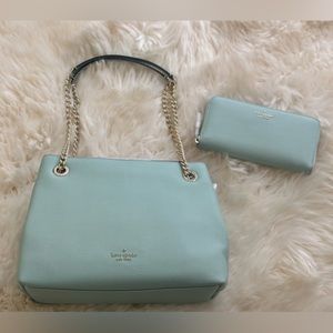 BUNDLE- Kate Spade: Chain Shoulder Bag and Kate Spade Large Continental Wallet